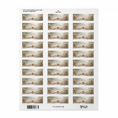 Gold Floral Return Address Label (Vorne)
