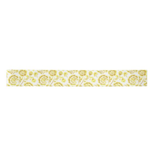 Gold Floral Satinband (Vorderseite)