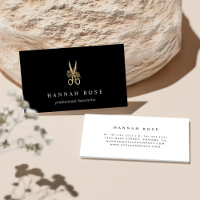 Gold Floral Scissors Logo-Haarstyliste