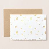 Gold Floral Star von David Kraft Papier Luxury Gro Folienkarte (Rückseite mit Umschlag)