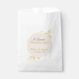 Gold Floral Sweet Vielen Dank Gastgeschenk Hochzei Geschenktütchen