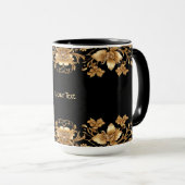 Gold-Floral-Tasse Tasse (VorderseiteRechts)