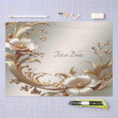 Gold Floral Tissue Paper Seidenpapier (Handwerk)