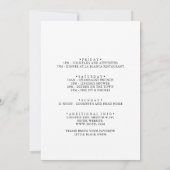 Gold Floral Tropical Bachelorette Wochenende Einladung (Rückseite)