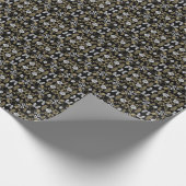 Gold Floral Tropical Gemustert Geschenkpapier (Ecke)