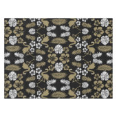 Gold Floral Tropical Gemustert Tischdecke (Vorderseite (Horizontal))