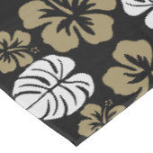 Gold Floral Tropical Gemustert Tischdecke (Schrägansicht)