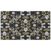 Gold Floral Tropical Gemustert Tischdecke (Vorderseite (Horizontal))