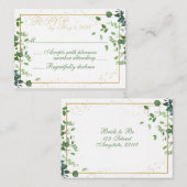 Gold Floral UAWG Begleitkarte (Vorne/Hinten)