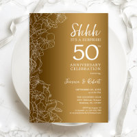 Gold Floral Überraschung 50 Jahre alt