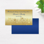 Gold Floral und Royal Blue Gastgeschenk Hochzeit T (Schreibtisch)