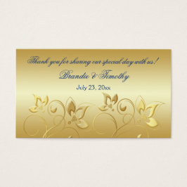 Gold Floral und Royal Blue Gastgeschenk Hochzeit T