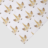 Gold Floral Unicorn Seidenpapier (Detail)