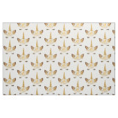 Gold Floral Unicorn Stoff (Fat Quarter (45,7 x 55,9 cm))