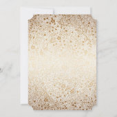 Gold Floral Vintage Hochzeit Einladungen (Rückseite)