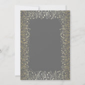 Gold Floral Vintage Probe Abendessen Einladung (Rückseite)