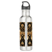 Gold Floral Water Flasche Edelstahlflasche (Rückseite)