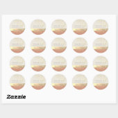 Gold Floral Wedding Danke Stickers (Blatt)