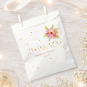 Gold Floral Wildblume Botanical Danke Hochzeit Geschenktütchen (Ausgeschnitten)