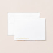 Gold Floral wird mein Blumenmädchen-Foto sein Folienkarte (Rückseite mit Umschlag)