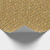 Gold Floral Wrapping Paper Geschenkpapier (Ecke)