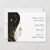 Gold florale Kurven Hochzeit Sichern Sie die Datum Save The Date (Vorderseite)