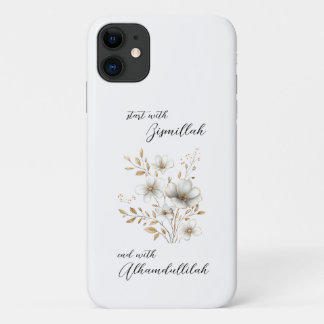 Gold Florales Bismillah Alhamdulliah Case-Mate iPhone Hülle
