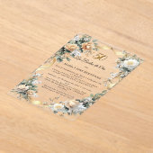Gold Florals Invitación Bodas de Oro Acryleinladungen (Ablage )
