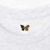 Gold Flower Butterfly with Black Orchid Etiketten (Befestigt)