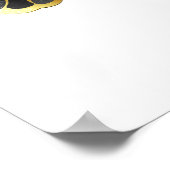 Gold Flower Butterfly with Black Orchid Poster (Ecke)