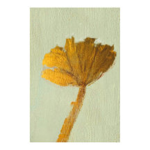 Gold Flower on Canvas