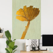 Gold Flower on Canvas Poster (Heimbüro)