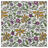 Gold Flowers Hand-drawn Botanical Design  Stoff (Muster)