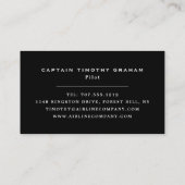 Gold-Flugzeug-Symbol, Flugsteuerung und -Pilot Visitenkarte (Rückseite)