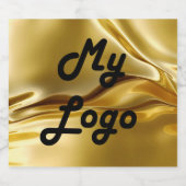 Gold Fluid-Logo-Image Schaumweinetikett (Einzelnes Label)