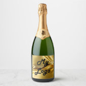 Gold Fluid-Logo-Image Schaumweinetikett (Vorderseite)
