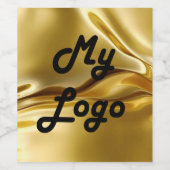 Gold Fluid-Logo-Image Weinetikett (Einzelnes Label)