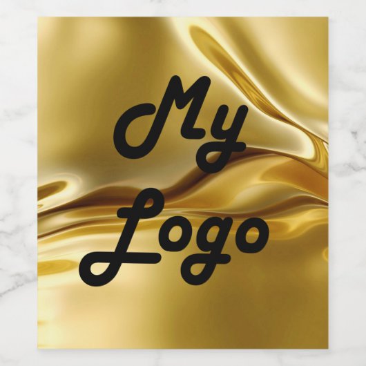 Gold Fluid-Logo-Image Weinetikett (Einzelnes Label)