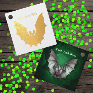 Gold Flying Bat Star Eyes Spooky Green Höhle Geschenkanhänger