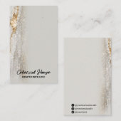 Gold Fock Fleck Earring Display Cards Visitenkarte (Vorne/Hinten)