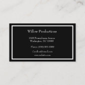 Gold Fock Peacock Bird für Unternehmen Visitenkarte (Rückseite)