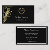 Gold Fock Peacock Bird für Unternehmen Visitenkarte (Vorne/Hinten)