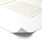 Gold Foil 12 Tische Hochzeitskarte Poster (Ecke)