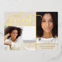 Gold Foil 2 Foto Abschluss Ankündigung