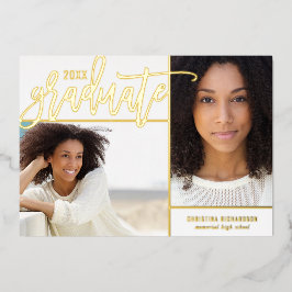 Gold Foil 2 Foto Abschluss Ankündigung