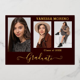 Gold Foil 3 Foto Moderne Kalligraphie Grad Bgy Folieneinladung