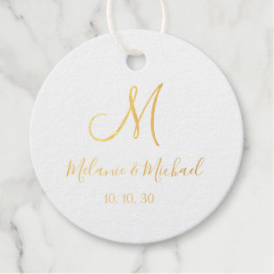 Gold Foil 50. Hochzeitstag Namen Vielen Dank Geschenkanhänger