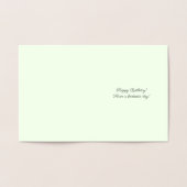 Gold Foil 74. Geburtstagskarte Folienkarte (Innenseite)