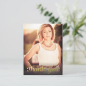 Gold Foil Abschluss Grad Danke Foto Postcard Postkarte (Stehend Vorderseite)