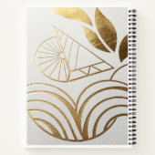 Gold Foil Abstract Nature Art Notizblock (Rückseite)